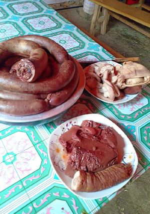Hình của món Lòng dồi.