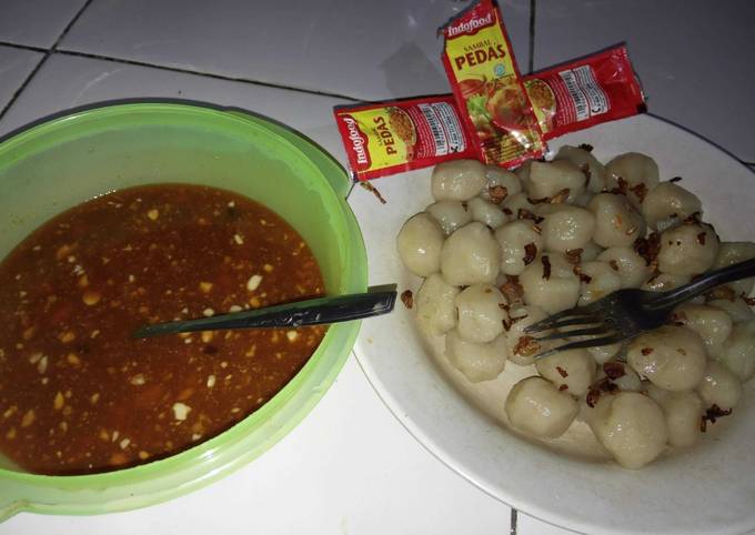 Cara Gampang Membuat Cilok bumbu kacang uenak dol, Lezat Sekali