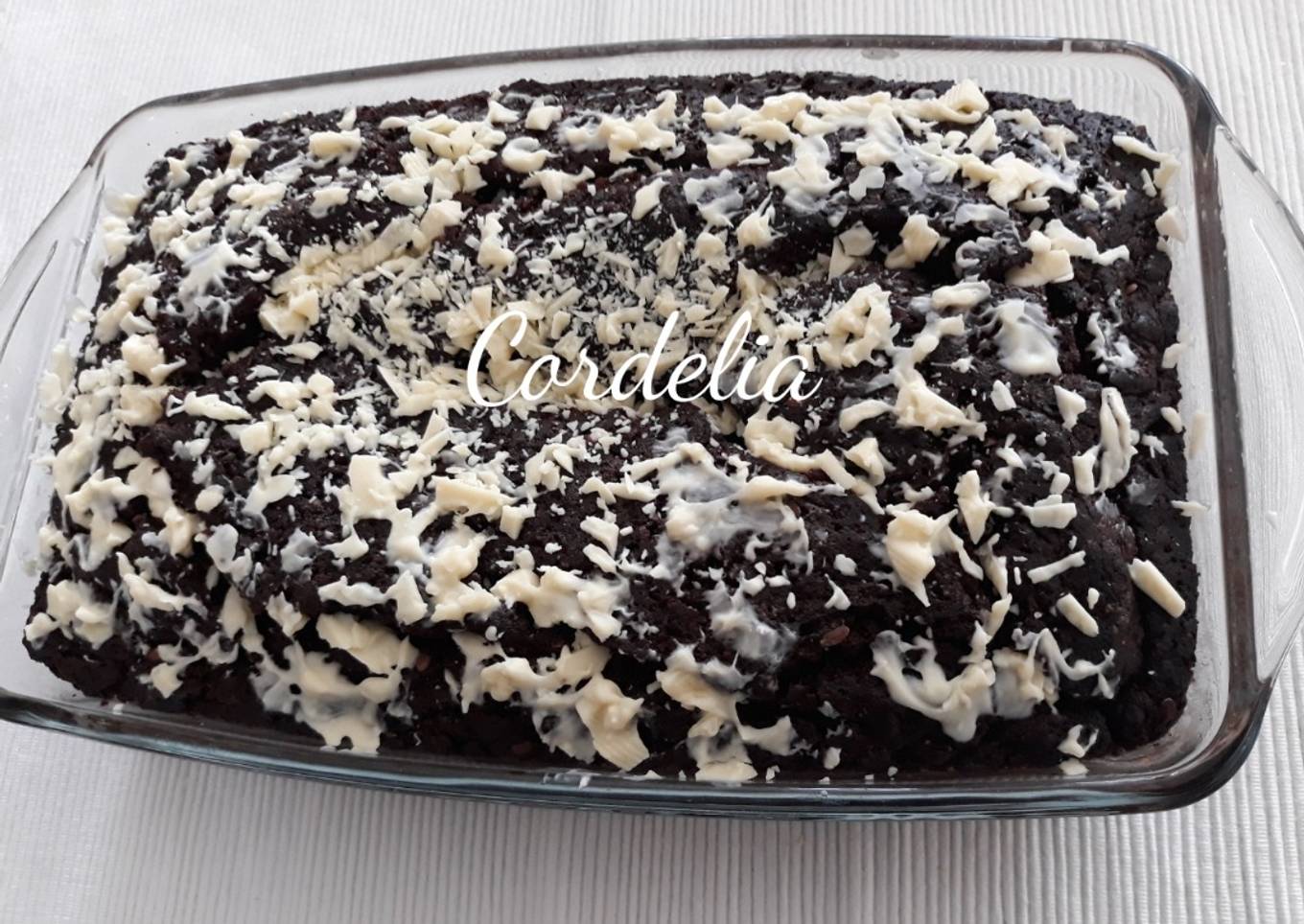 Eggless flaxseed brownie