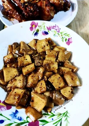 Hình của món Nấm Kho Tiêu.