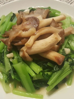 秀珍菇炒塔菇菜 的食譜成品照片