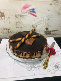 A picture of Nuttela mouse cheesecake.