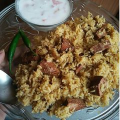 A picture of Jackfruit biryani.