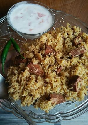 A picture of Jackfruit biryani.
