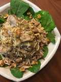 Healthy Japanese Enoki mushroom salad