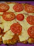 Pizza con masa de pollo