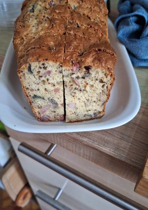 Une photo de Cake moutarde lardons