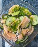 Aguachile verde de salmón estilo Gipsy Chef