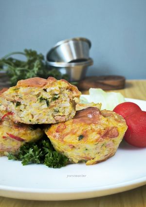 Foto resep Breakfast Rice Tuna Eggs Muffin