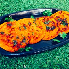 Mini tomato uttapam A picture of Mini tomato uttapam.