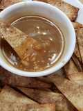 Dessert Cinnamon Sugar Tortilla Chips with Apple Caramel "Salsa"