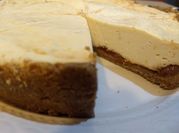 Una foto de cheesecake facil