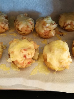 Una foto de Patatas al horno rellenas de beicon