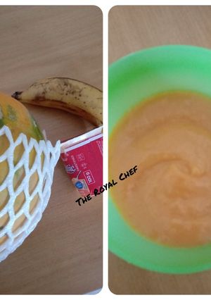 A picture of Papaya and banana purèè.