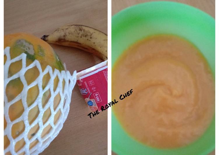 How to Prepare Favorite Papaya and banana purèè