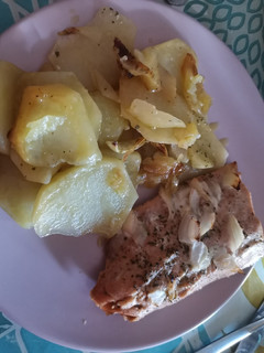 Una foto de Salmón al horno