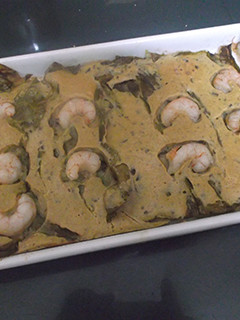 Una foto de Pimientos con gambas