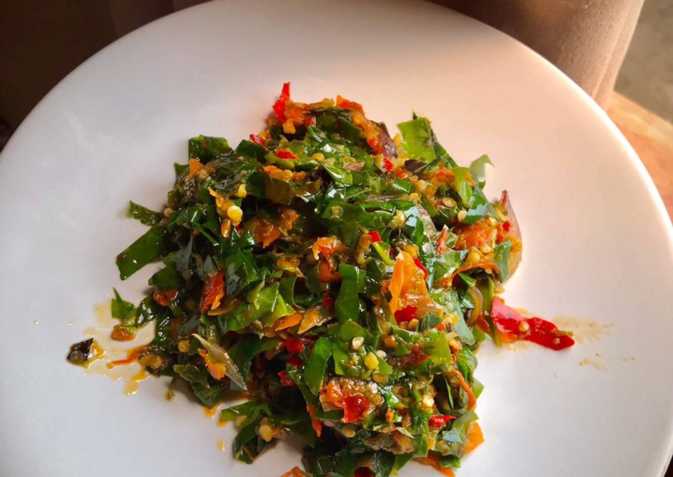 Sambal rica daun melinjo