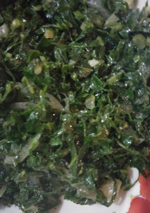 A picture of Fried terere.