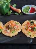 Oats and vegetables mini uttapam