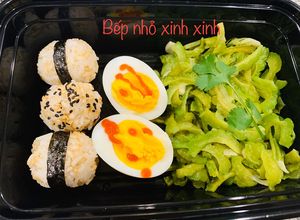 Hình của món Cơm mướp đắng (khổ qua)xào tỏi.