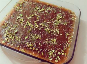 صورة لوصفة بسبوسة بالقشطة