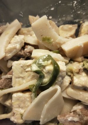 Foto resep Rebung santan tempe daging cabai hijau