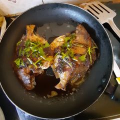 A picture of Pan cooked Pomphret.