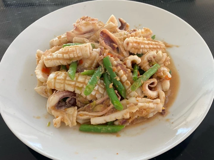 Easy Way Prepare Recipe Stir Fried Squid with Shrimp Paste that is Really Delicious, Perfect}
