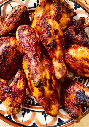 صورة لوصفة دجاج في الفرن بالصلصه الطماطم 🐔🌺