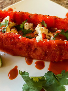 A picture of Watermelon ‘Tacos’.