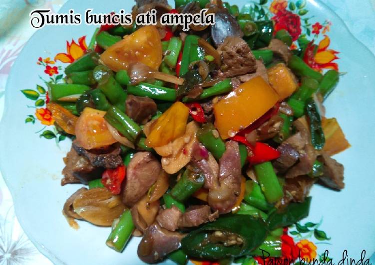 Bahan mengolah Tumis buncis ati ampela Lezat