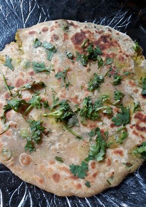 A picture of Sattu stuff paratha.