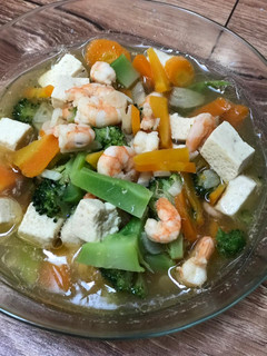 Foto resep Tumis udang tahu sayur
