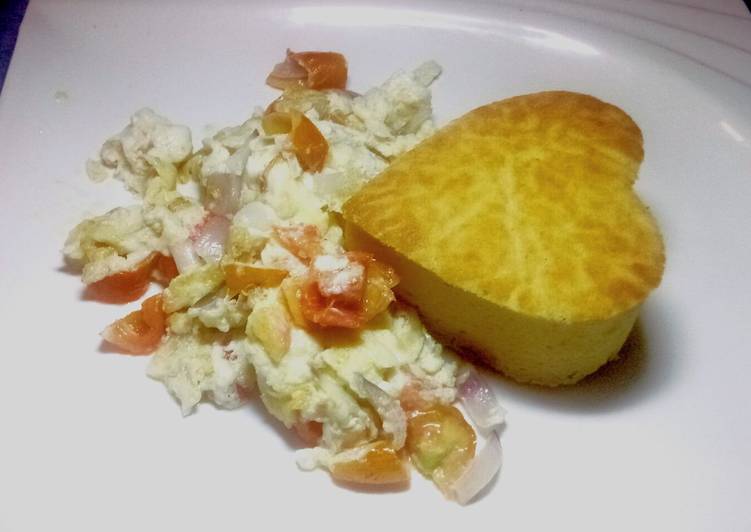 Recipe of Speedy Scrambled egg sauce and pancake of love