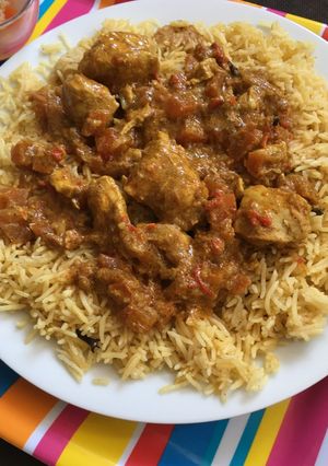 صورة لوصفة برياني بصدور الدجاج