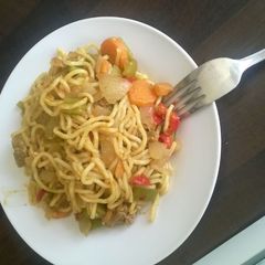 A picture of Stir Fry Spaghetti.