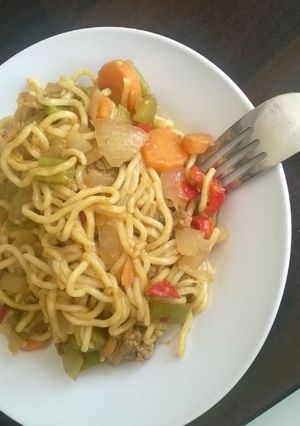 A picture of Stir Fry Spaghetti.
