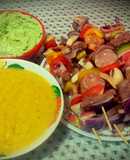 Brochetas Mar y Tierra