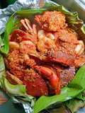 Kepiting udang asap bumbu kare pedas