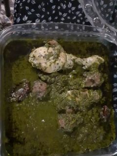 عکسی از دستور خورشت آلو اسفناج
