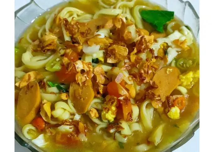Langkah Mudah untuk Menyiapkan Mie Godog Jawa / Bakmi Kuah, Lezat
