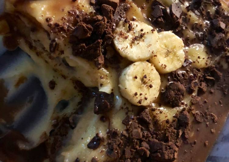 Postre de vainilla chocolate y banana en 15 minutos😋