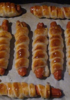 Virsli leveles tésztában recept fotója