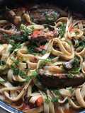 Fideos a la cazuela con costillas de cerdo