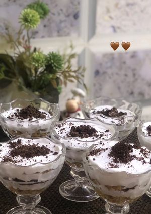صورة لوصفة طبقات البسكويت مع الكريمة😋💕