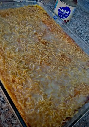 صورة لوصفة لبنية بالشعيرية 🤤💛••