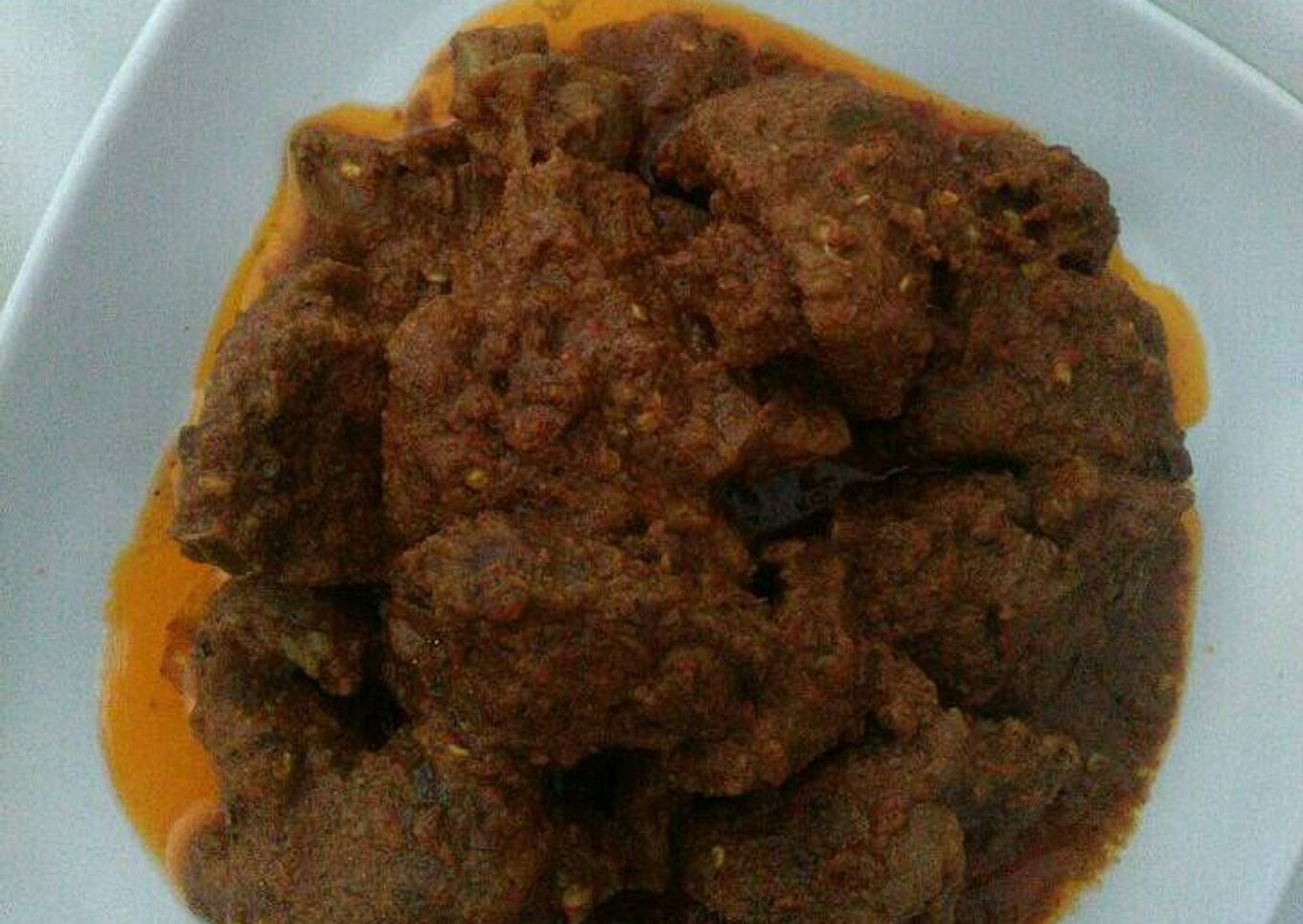 Rendang Daging khas Padang #KitaBerbagi