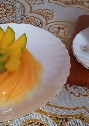 Foto resep 🥭sweet mango pudding🥭