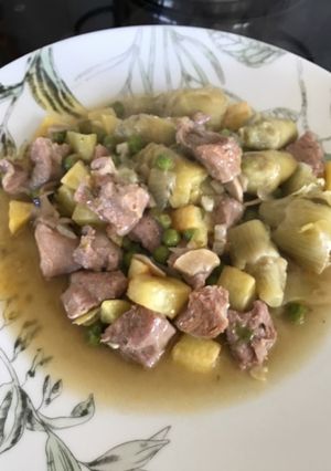 Una foto de Estofado de pavo o (ternera)